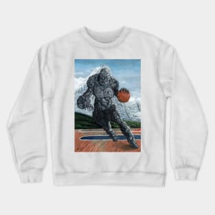 Stone Golem Playing Basketball Crewneck Sweatshirt